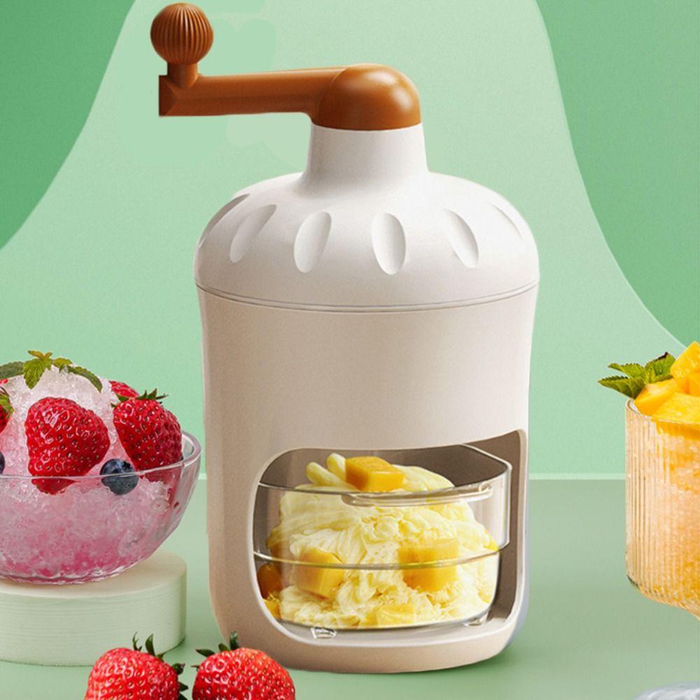 With Tray Shaved Ice Machine Non-electric Ice Snow Shaver Hand Ice Crushers Machine  Household