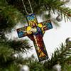 Acrylic Crosses Christian Christmas Ornament Christmas Tree Ornament Bag Charm Pendant Unique Religious Gift for Womens