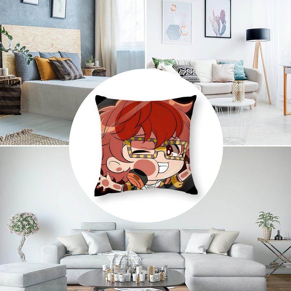 M-Mystic Messenger 707 Pillow Case 3D Print Polyester Fiber 45*45 cm Home Sofa Throw Pillow Cover Decoration Festival Gift