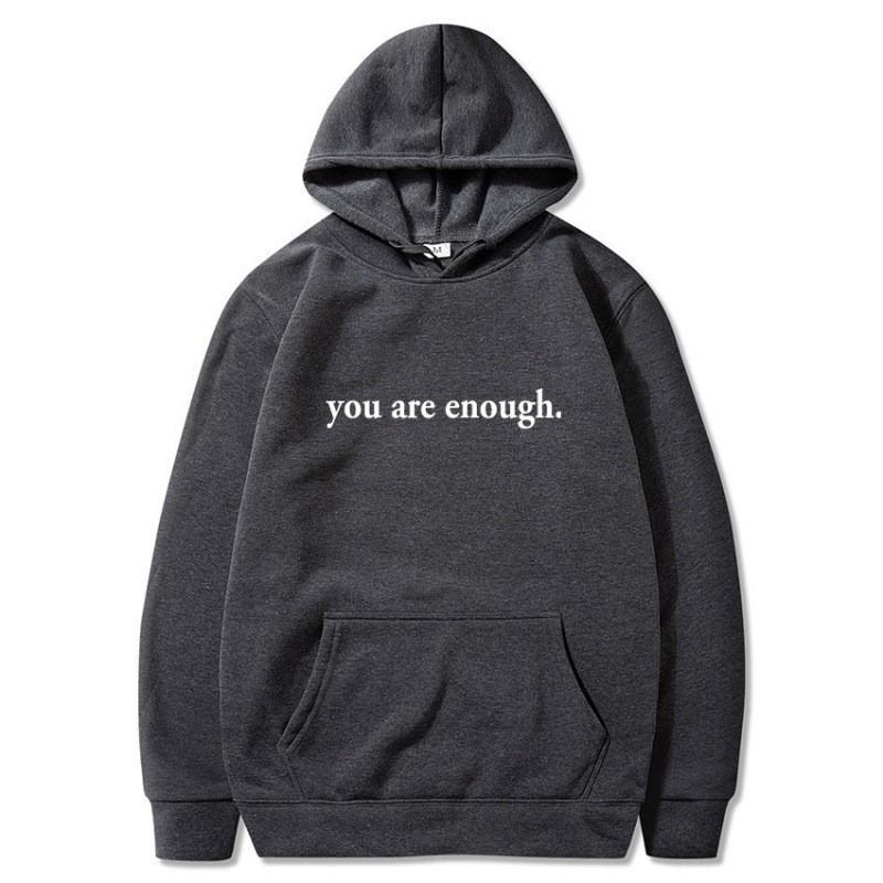 Unisex Oversized Hooded Pullover Fleece Sweatshirt With Letter Print Kangaroo Pocket