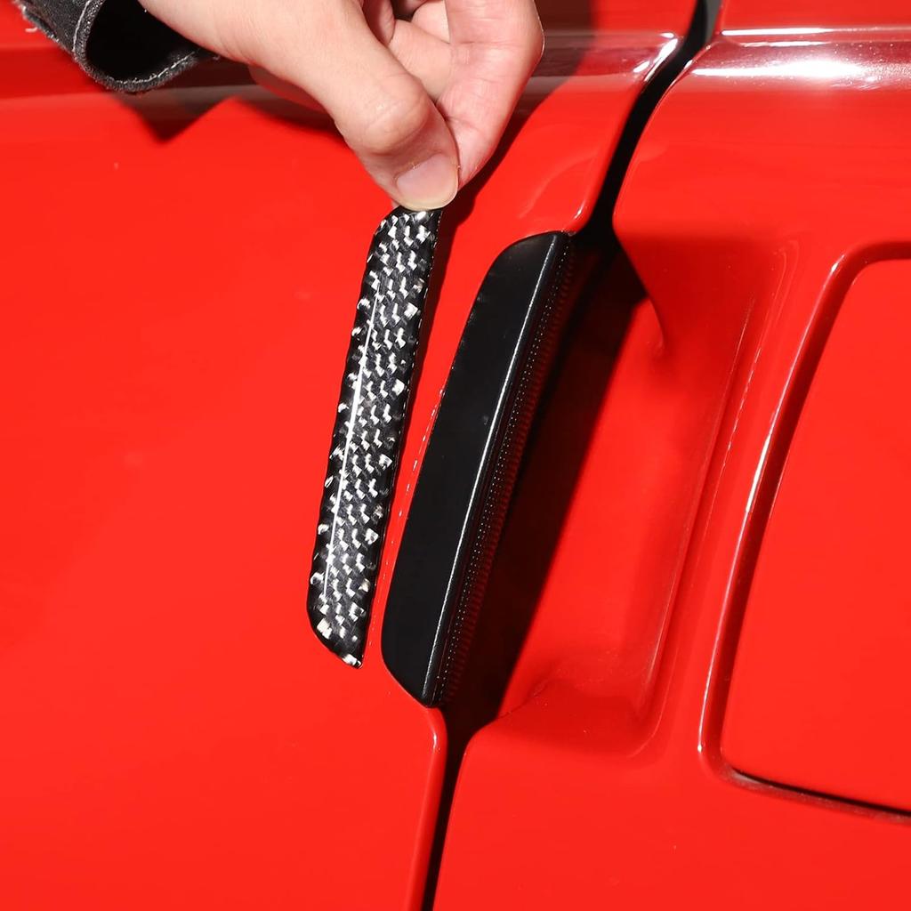 PIUGILH Car Exterior Door Handle Scratch Protector, Carbon Fiber Door Handle Bowl Cover Protective Film Anti-Scratch Stickers Compatible with