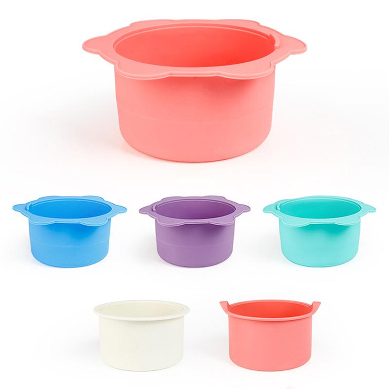 Wax Warmer Heat-Resisting Replacement Silicone Bowls Hair Removal Wax With Stirring Stick Non-Stick Pan Hair Removal Beauty