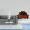 Penguin Sofa Sculpture Miniature Chair Figurine Collectable Craft Decorative Ornament Resin Animal