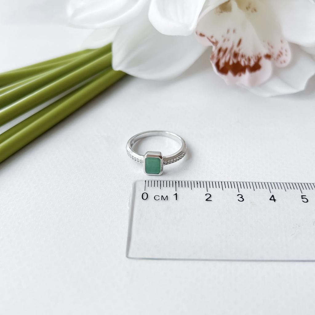 Silver Ring with Natural Emerald 1.185ct, Product Weight 2.54 G (2152903)