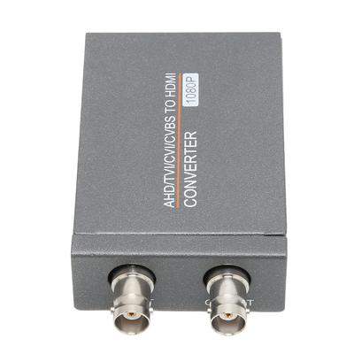 AHD To HDMI Converter, TVI HD Multimedia Interface, Metallic Iron Gray, CVI, CVBS, Full, 720P, 1080P, 3MP, 4MP, 5MP, 8MP, BNC Video Adapter