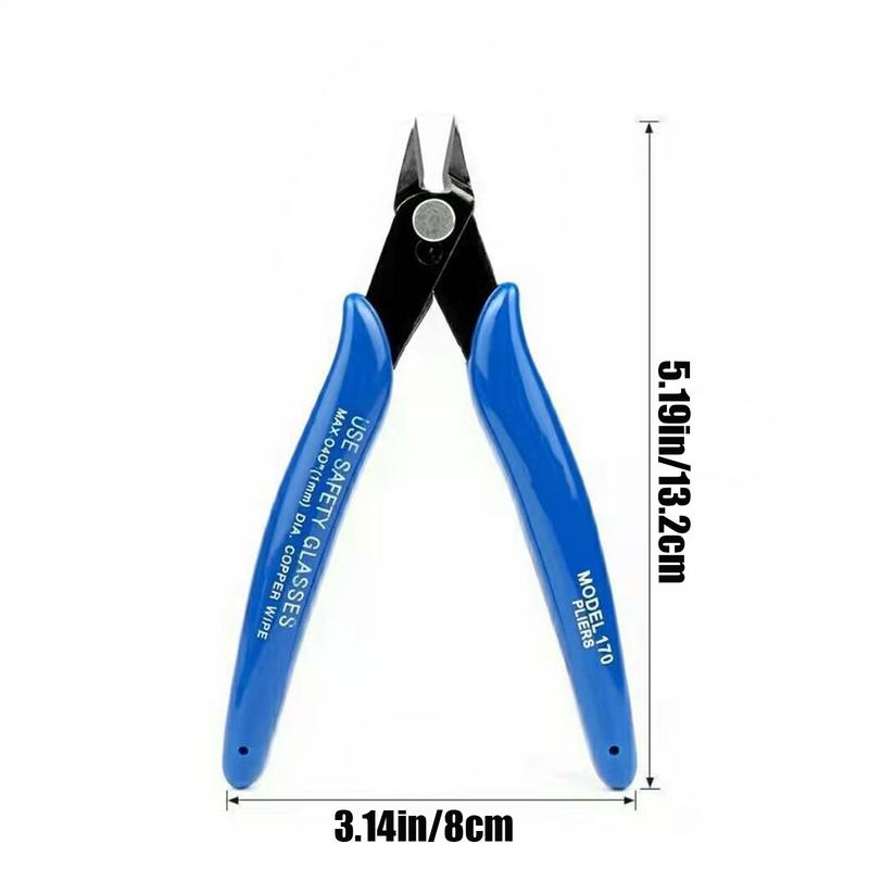 Diagonal Wire Cutting Pliers 5 Inch Side Cutter Clippers Multifunction High Leverage Diagonal Pliers With Ergonomic Handle For