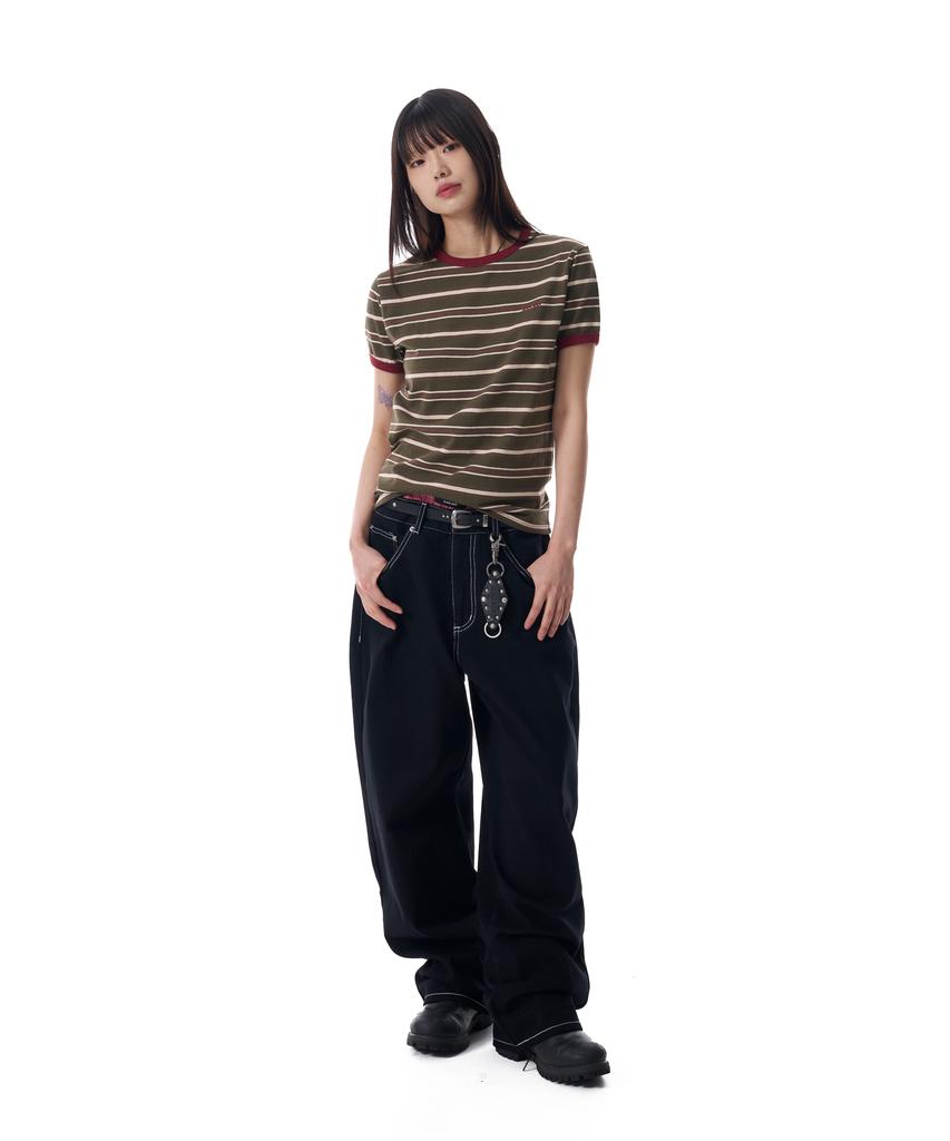 AAKAM Cinch Back Cotton Pants (Black)