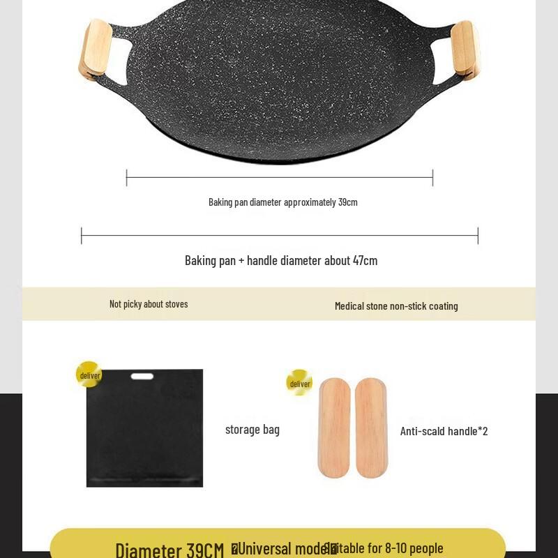 Maifan Stone Non-Stick BBQ Grill Pan for Cassette Stove