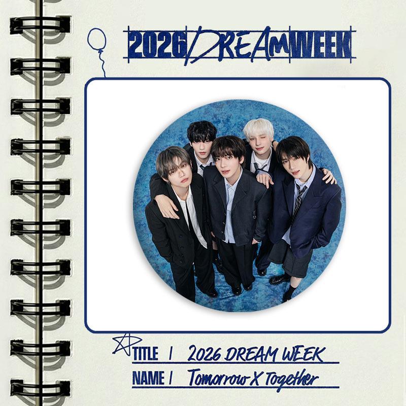 TT 7th Anniversary Choi Yeonjun & Kang Taehyun Mirror Keychain Pendant & Tin Badge Badge