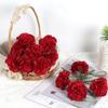 2 Bunches Artificial Carnations Total 12 Heads Silk Faux Flowers for Funeral Arrangements Wedding Bouquets Cemetery Wreaths DIY Crafts