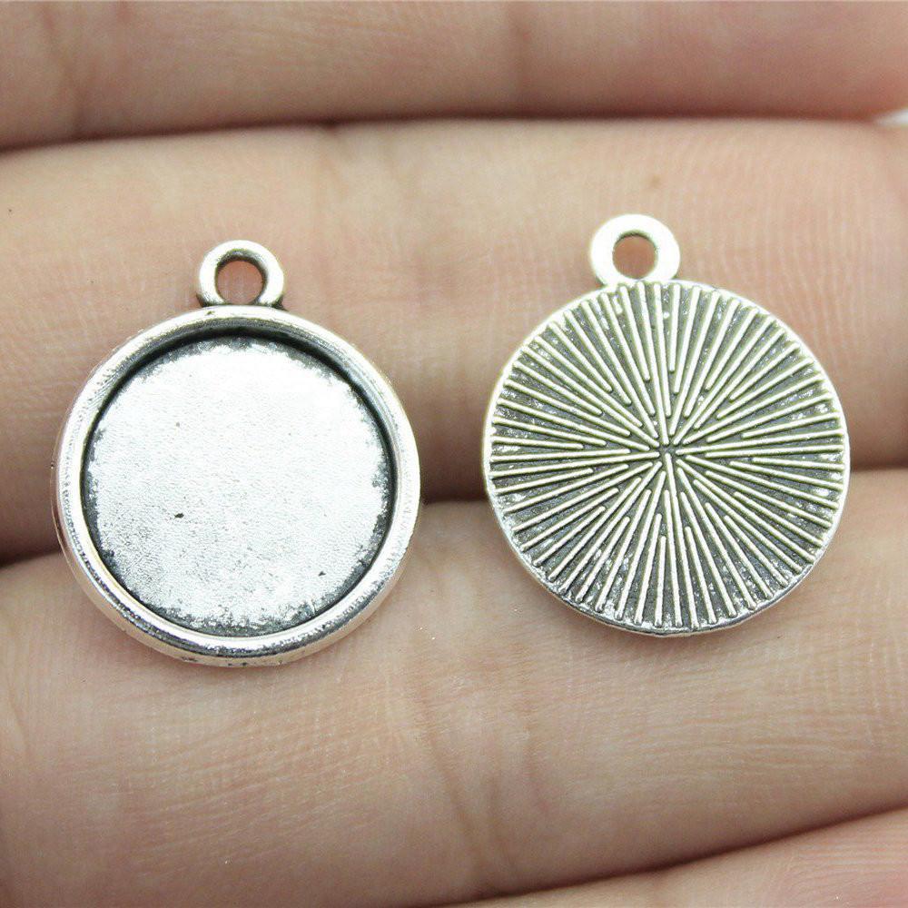 Fit Round 16mm Glass Cabochon Base Setting Tray Accessories Parts Men's Jewellery Bulk Original Cheapest Items