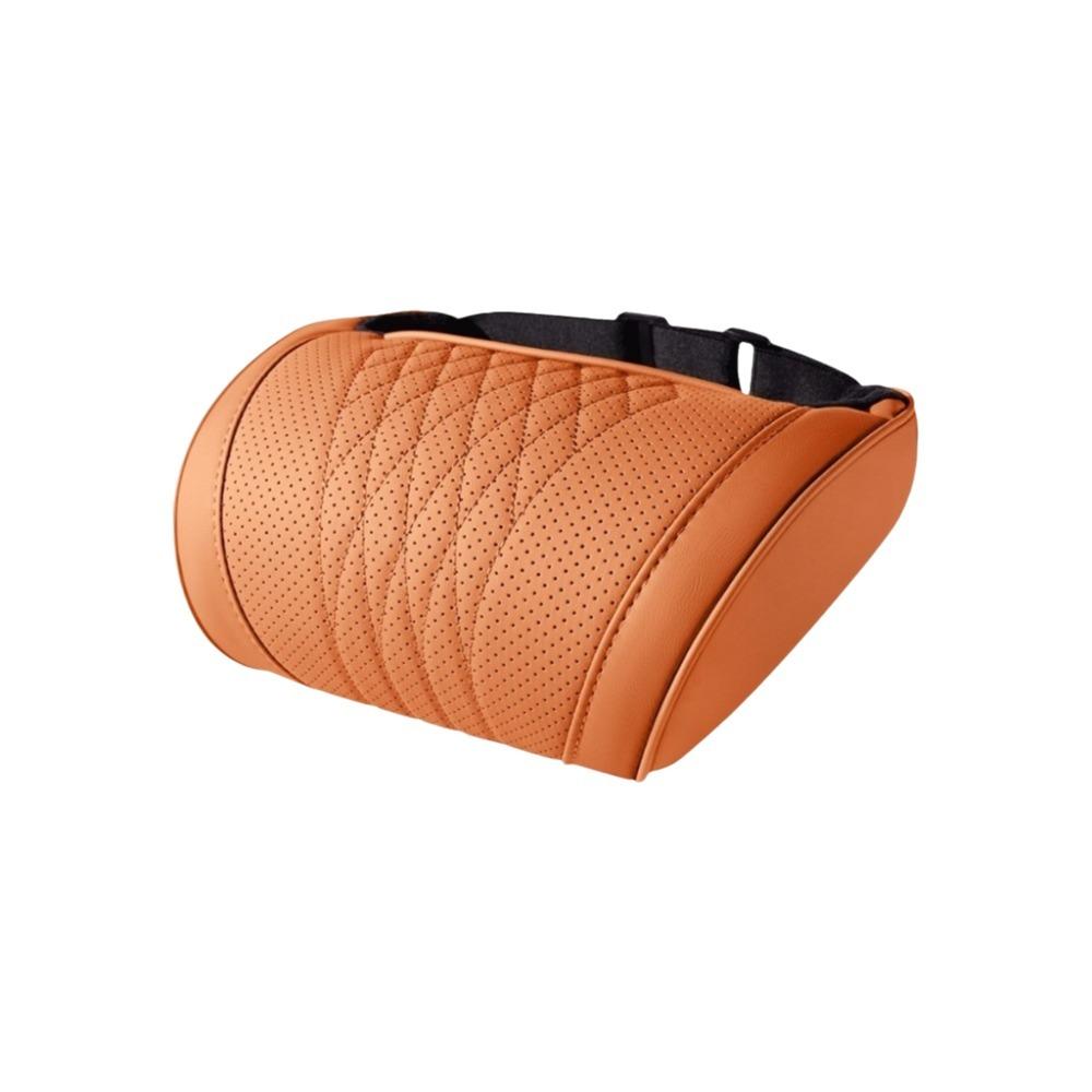 Universal Car Neck Pillow Perforated PU Leather Automotive Head Support Car Interior