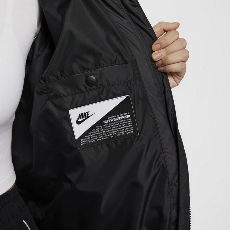 Nike Women's Winter Long Hooded Down Jacket Sports Cold-Proof Coat Puffer Jacket