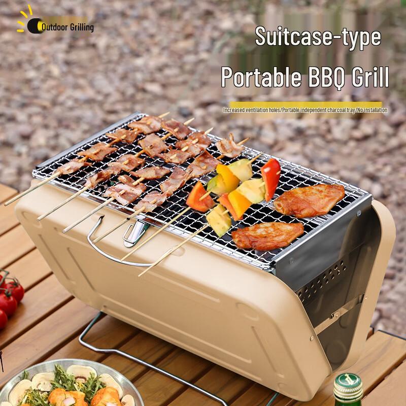 Tragbarer Klapp-Holzkohle-Grill