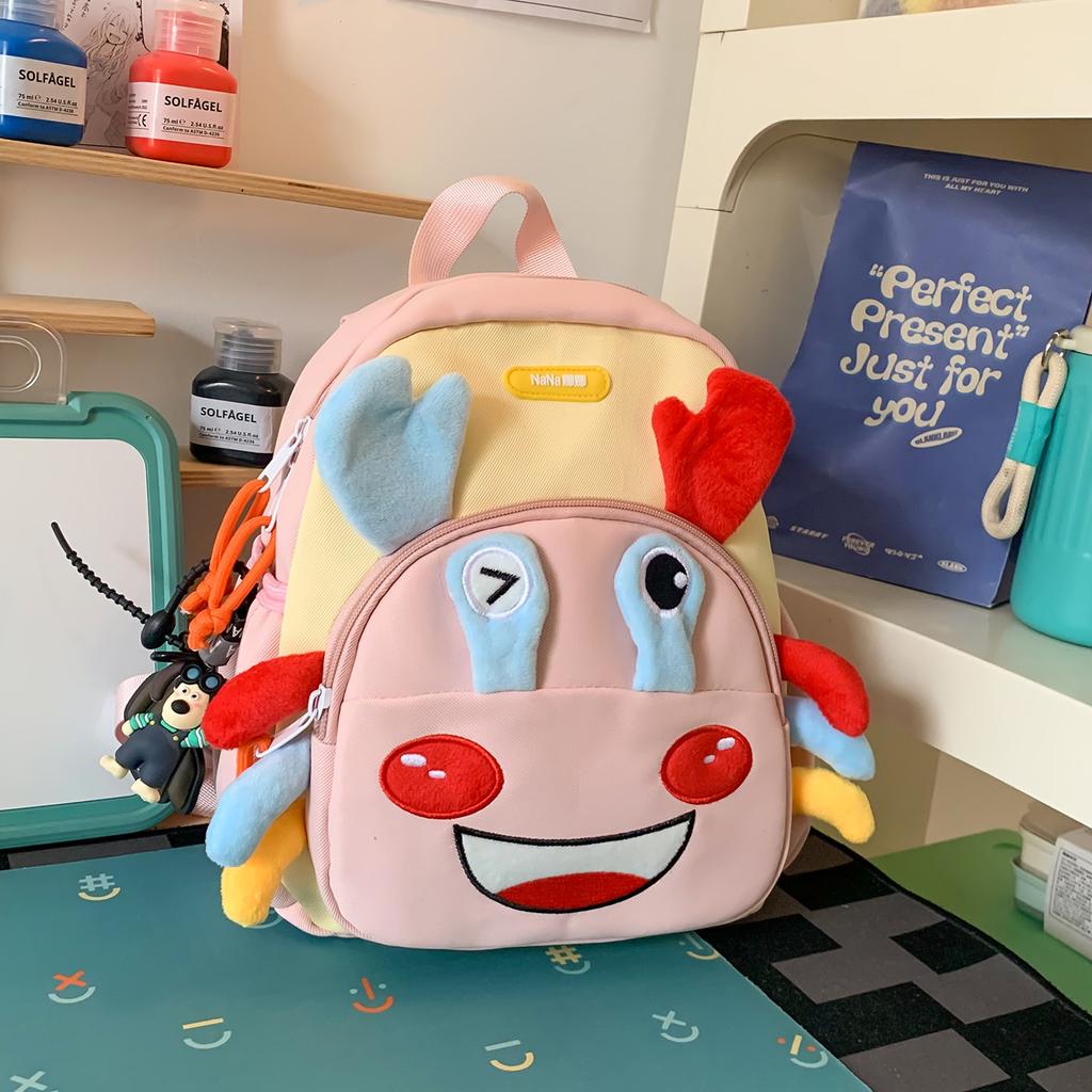 Schoolbag new children's backpack, cute cartoon animal backpack, large capacity, lightweight kindergarten boys and girls' student backpack