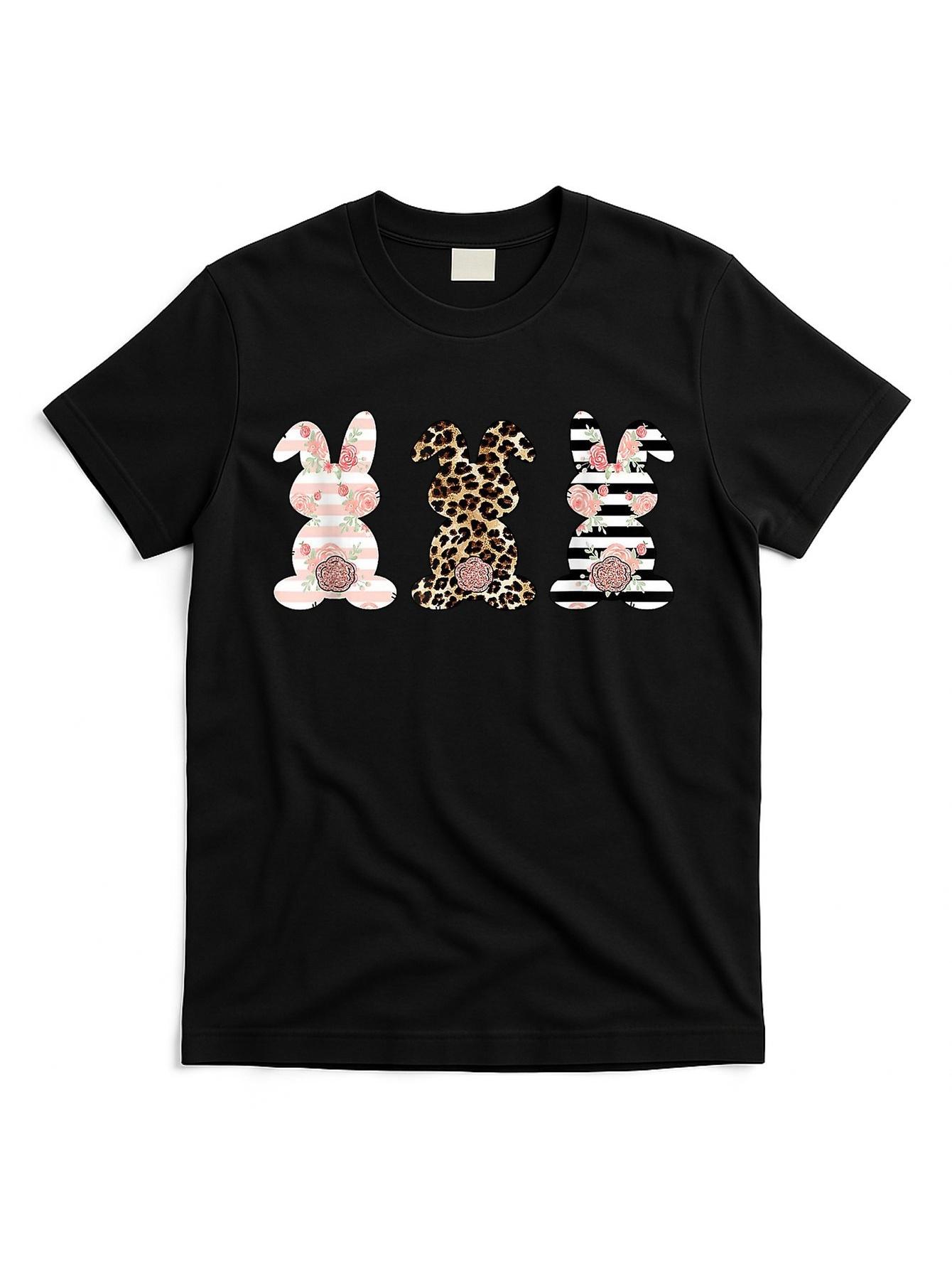 Лучший выбор Мужская футболка 3XL с животным принтом Кролик Леопард S