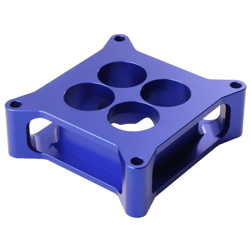 4150 Square Bore Carburetor CNC Aluminum Spacer - 2" 4 Port for High Performance Engine Tuning