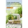Bain d'oiseaux suspendu transparent circulation d'eau automatique bain douche pour oiseaux facile à nettoyer design peu encombrant accessoire de cage à oiseaux