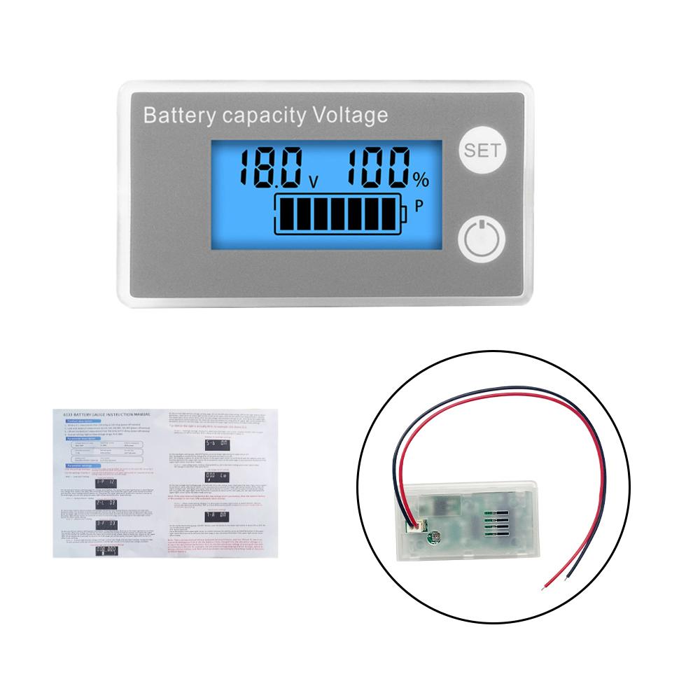 DC 8-100V LCD Digital Voltage Meter Battery Capacity Indicator 6133A 12V, 36V, 48V, 60V, 72V, 84V