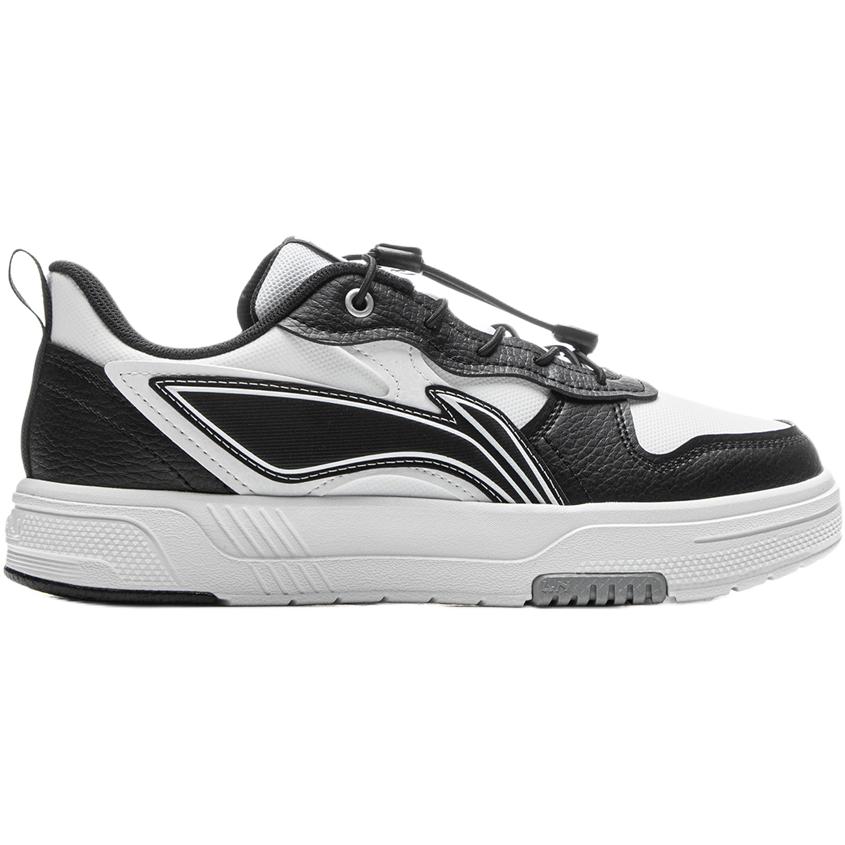 Li Ning Kids Sports Lifestyle Series Synthetic Leather Fashion Trend Non-Slip Wear-Resistant Low-Top Casual Shoes Men Casual Shoes YKCV020-13