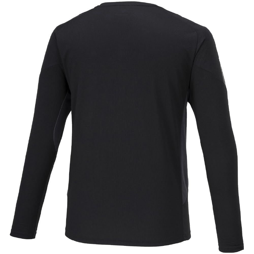 Mizuno 32MAA630 Long Sleeve Training Size M MC-LINE T-Shirt, Moisture-Wicking, Quick-Drying, Black,