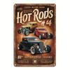 Racing Car Retro Style Metal Decorative Painting for Garage Room Decor