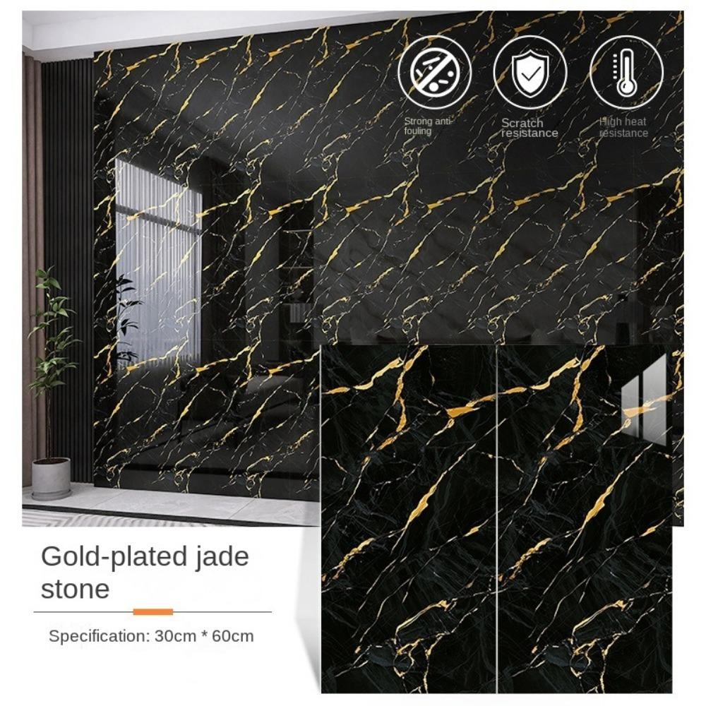 Self Adhesive Wall Stickers 30x60cm Floor Tile Sticker New Marble Tiles  Kitchen Decoration