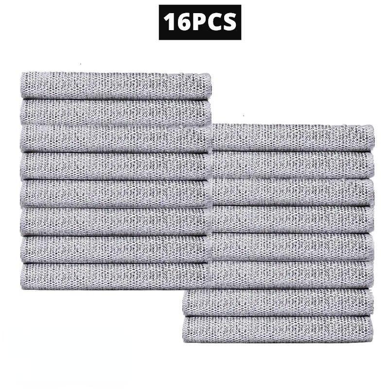 20/1pcs Magic Cleaning Cloth Thickened Double -sided Metal Steel Wire Rags Kitchen Dish Pot Washdishing Cloths Towel Clean Tools