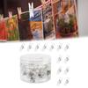50/60/80/160Pcs Clear Push Pins Hooks Cork Notice Board Thumb Tacks Push Pin with Clear Clip for Display Picture Notes