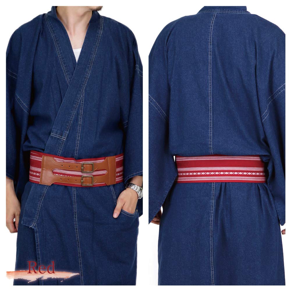 Obi Japanese Style Presentation Kimono Made In [SWINGPLUS] Belt, Pattern, Obi, Japan, Men's (M, Brown)