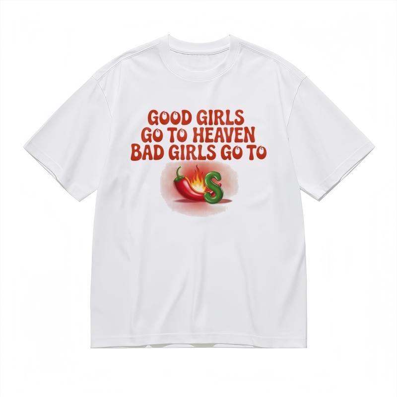 

Women s Trend Comfy Classic T-Shirt Hot Pepper and Letter S Design Tee 3XL