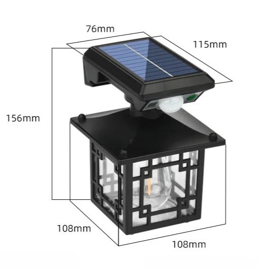 

Ретро 5.5V поликристаллический кремниевый солнечный индукционный светильник для наружного двора, сада, уличного освещения, дорожного освещения, гаражного освещения IPX4