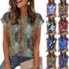 Women's Loose-Fit Fashionable Casual Retro Print T-Shirt