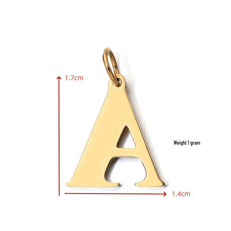Handmade Stainless Steel English Letter Pendant - Non-Fading Charm