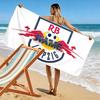 Personalisierter Name, RB Leipzig Aufdruck Strandtuch, Großes Weiches Schnelltrocknendes Handtuch für Strand Camping Schwimmen