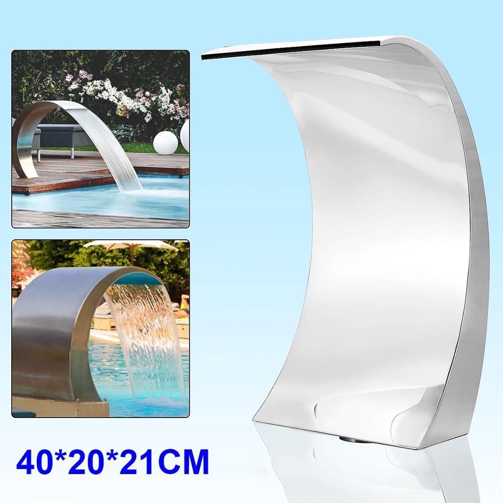 Fountain Garden Pool Pond 60*30cm Stainless Steel Pool Accent Solar Fountain Pond Garden Cascade Jardin Swimming Pool Waterfall New