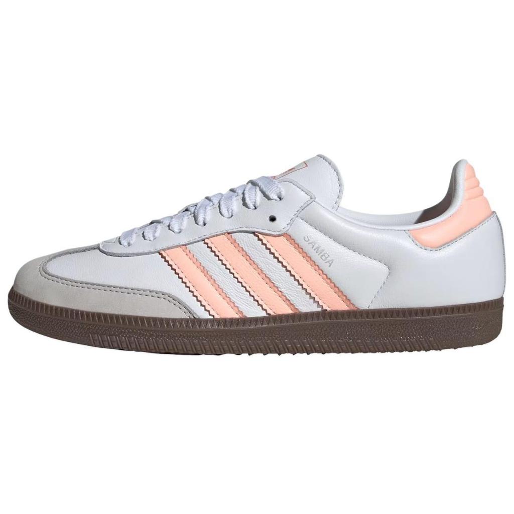 Adidas  Samba OG White Clear Orange Gum Women Sneakers Footwear-White Semi-Coral JH5687