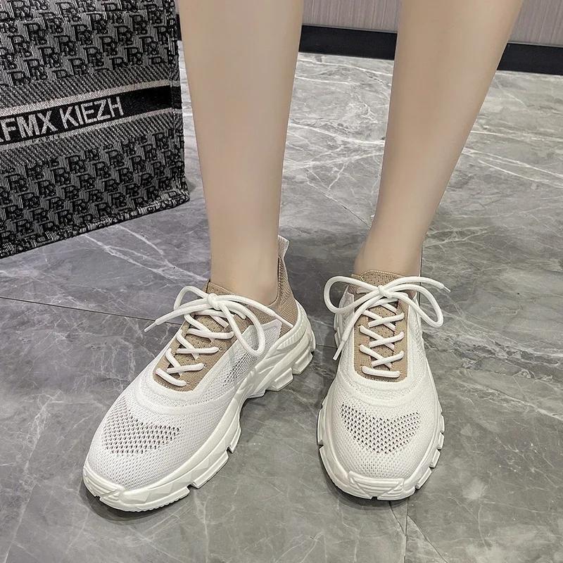 Fashion Women's Versatile Sports Shoes 2025 Spring and Autumn Breathable Outdoor Running Casual Flat Sole Comfortable Low Top Shoes