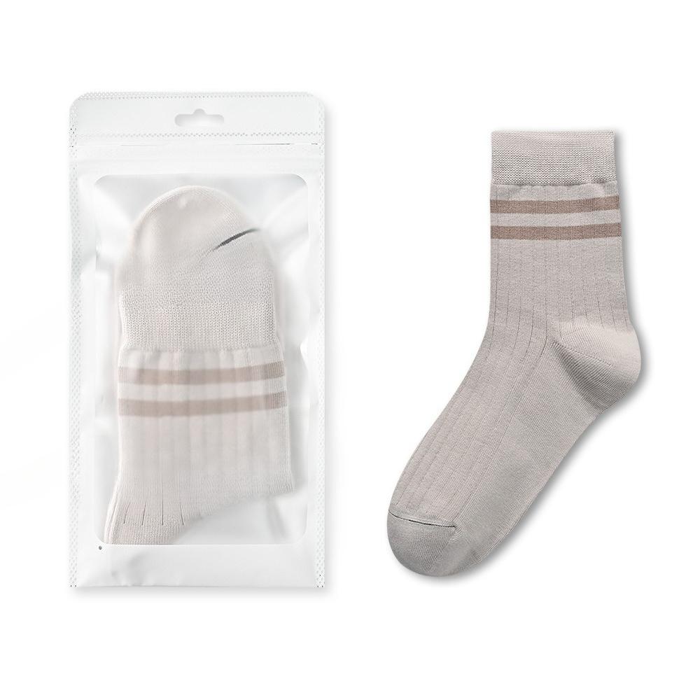 Men's Autumn and Winter Striped Cotton Anti Bacterial Deodorant Wicker Socks