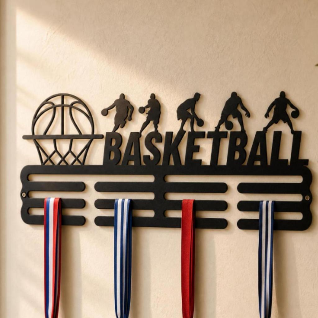 WallMounted Achievement Display Rack Slotted Medal Hanger Black Style Dzm2561