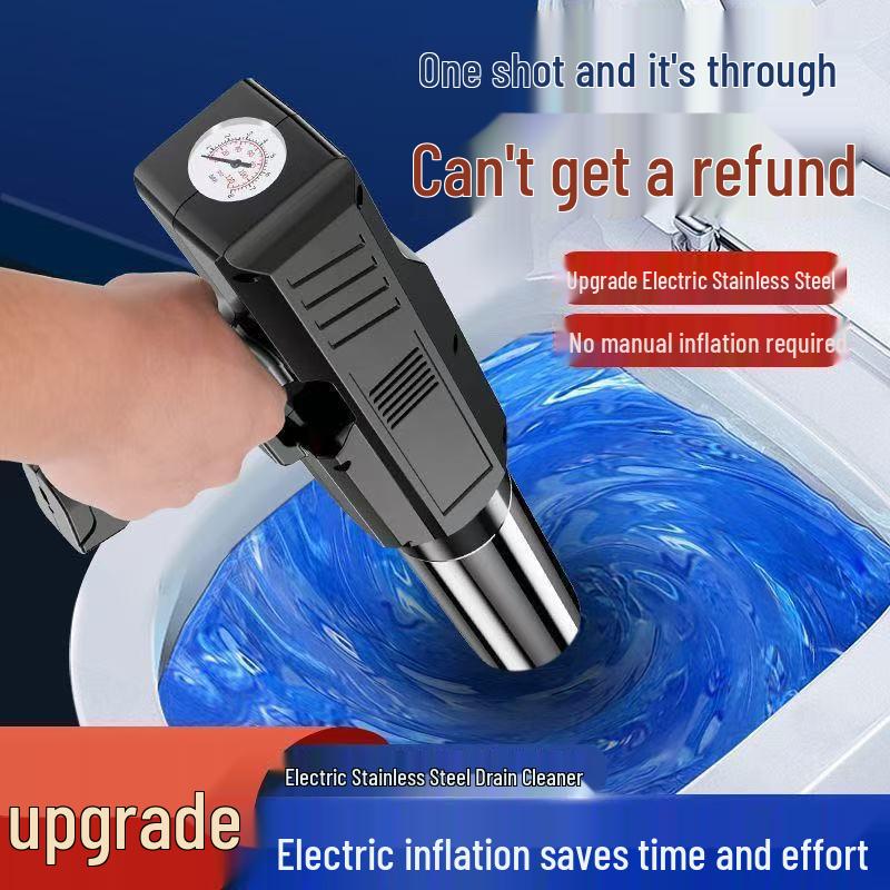 High-Pressure Air Drain Unclogger for Toilets and Floor Drains