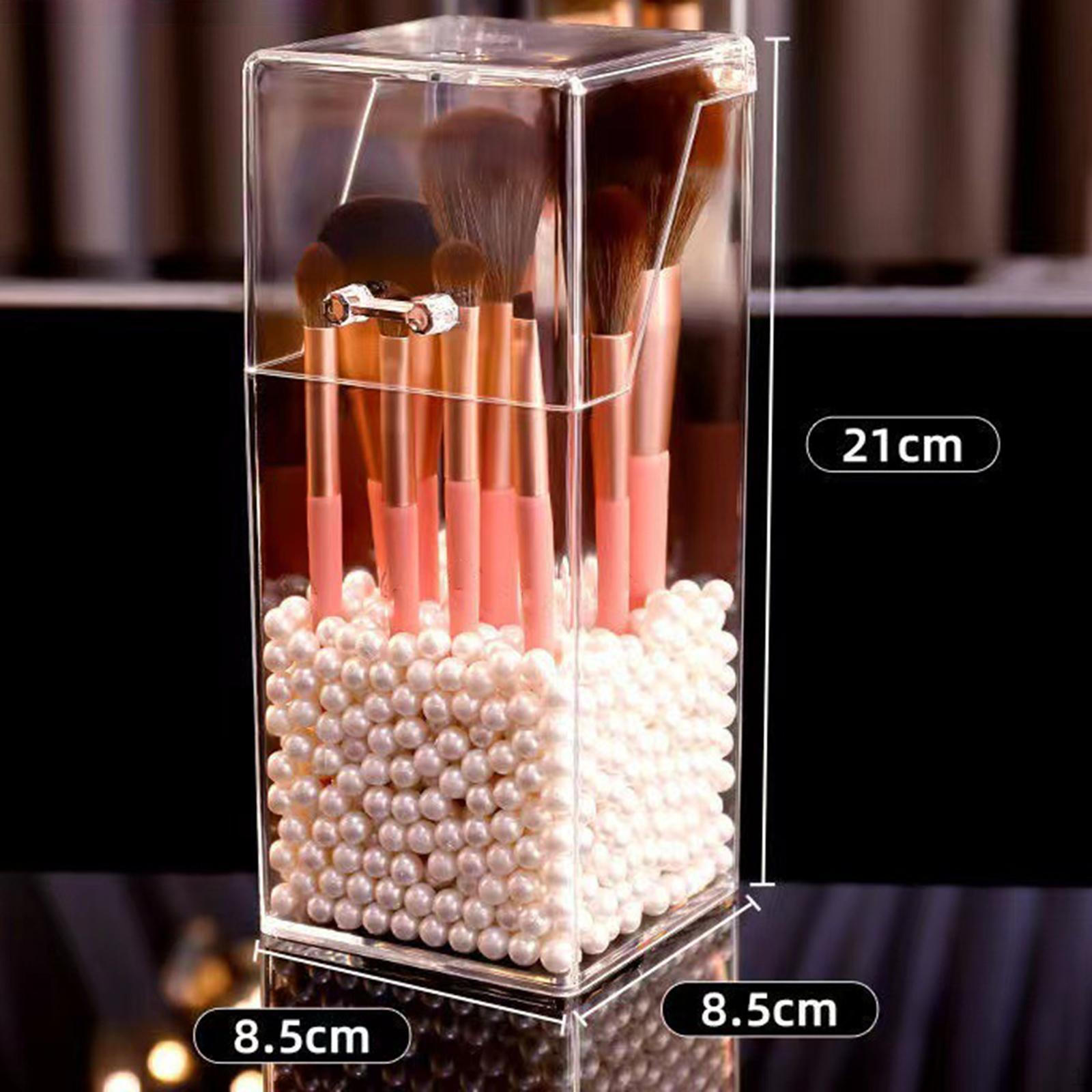

Акриловые кисти для хранения косметики Компактный держатель для карандашей для бровей Прозрачная кисточка для макияжа Powder pearls