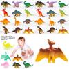 Mini Dinosaur Soft Rubber Model Desktop Ornament Kid Toy Set For Childrens Gift