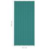 VidaXL Roofing Panels 36 Pcs Galvanized Steel Green 100x45 Cm 317212