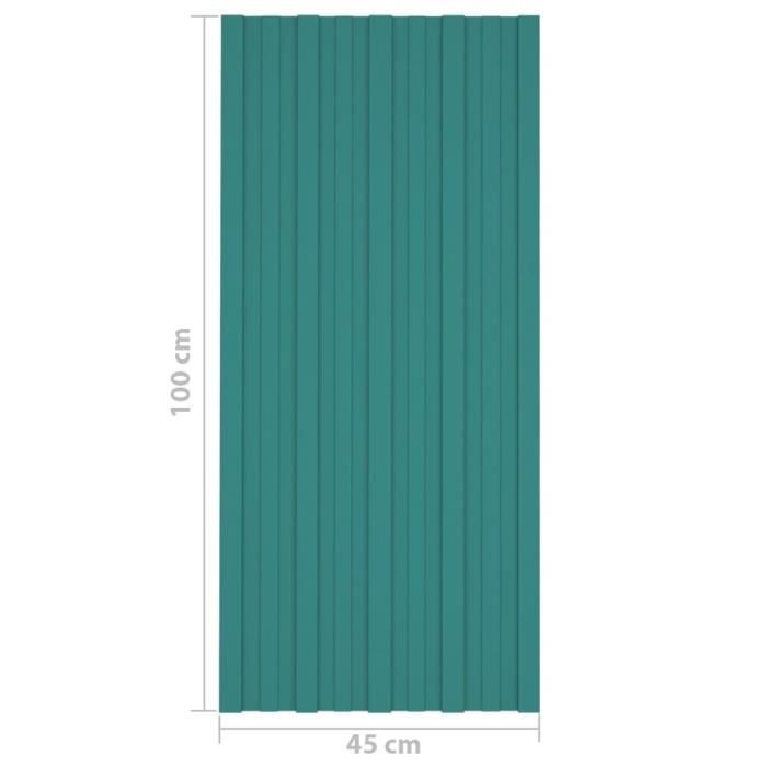 VidaXL Roofing Panels 36 Pcs Galvanized Steel Green 100x45 Cm 317212