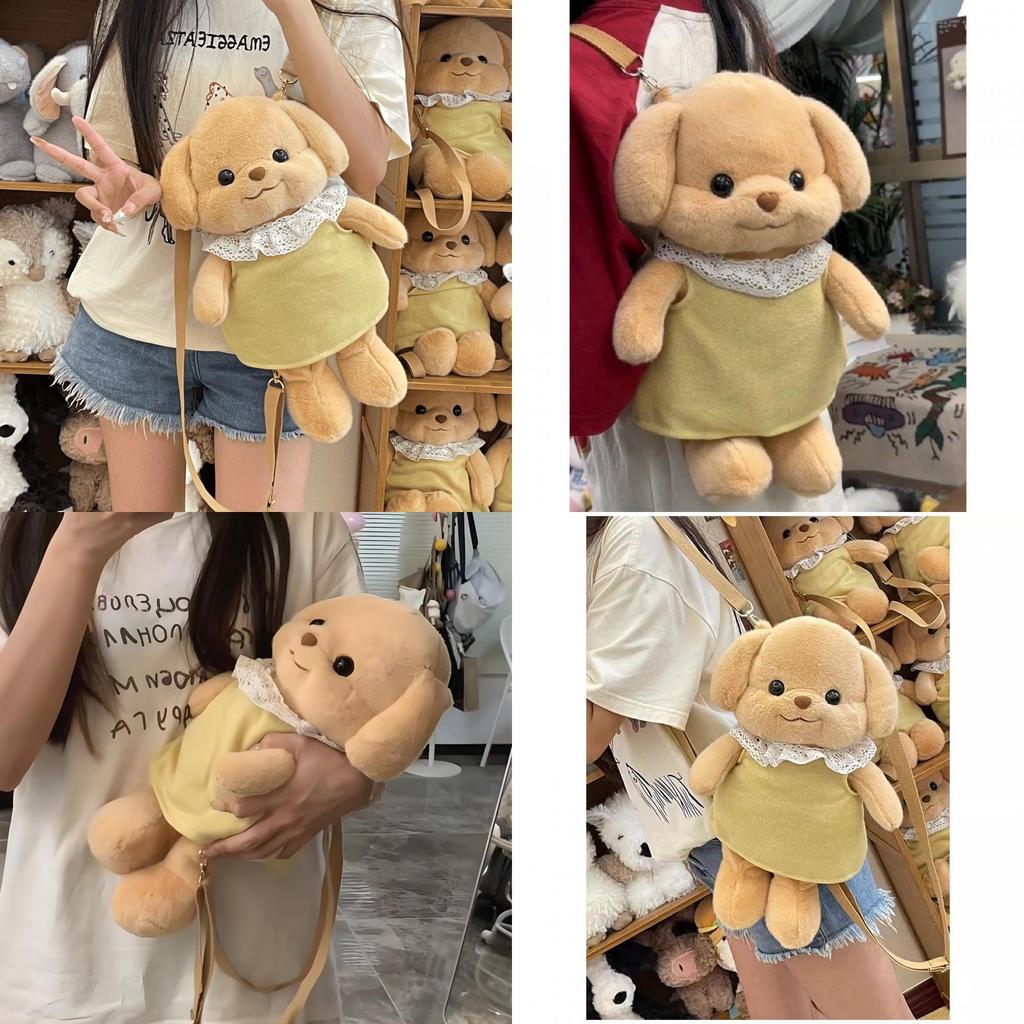 Adorable Small Nose Plush Backpack Toy Featuring Cute Sam Bear Poodle Dog Design
