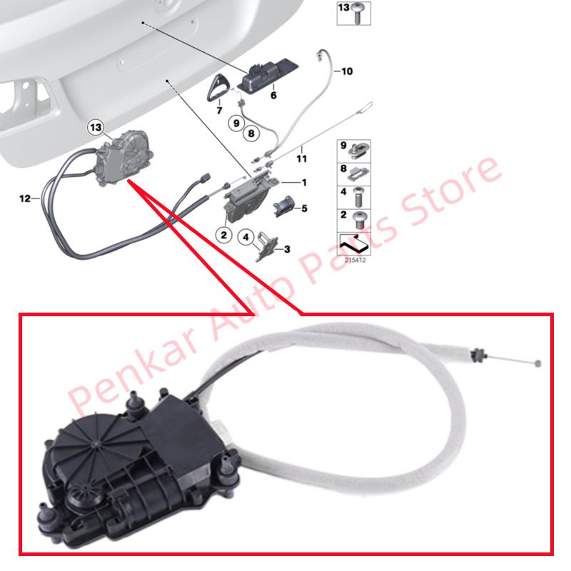51247273752 51244447850 Привод замка багажника Мотор для BMW F10 F18 520 523 525 528 530 535 550 M5