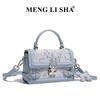 Niche Retro High-end Embroidery Shoulder Crossbody Small Square Bag Women's Commuting Trend Versatile Handbag
