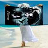 Custom Name Ultra-Soft Beach Towel with Wednesday Theme,Ideal for Pool - Camping, Diving - Perfect Travel Essential, Vibrant Beach Towel.