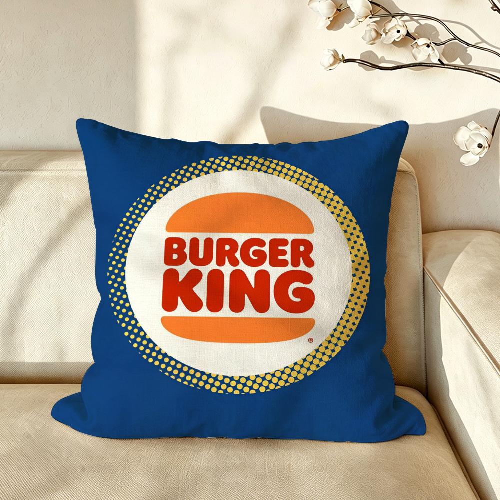 Food BBurger KKing Cushion Cover Pillow Case Antidustmite Pillowcase Silky Short Plush Sofa Cushion Cover hot